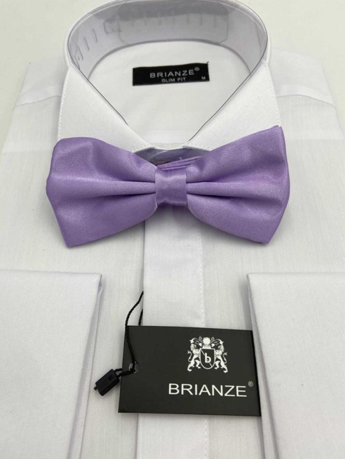 Lila Düz Renk Saten Papyon