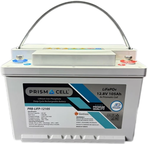 Lifepo4 akü 105ah 12.8 volt TURBO FAST CHARGING karavan, marin, solar yaşam aküsü