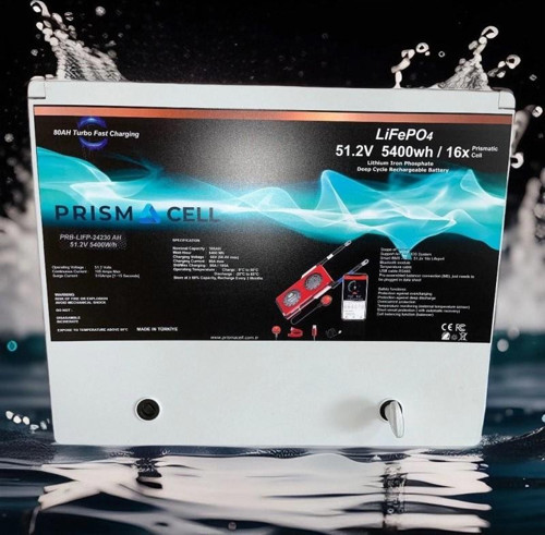 Lifepo4 105ah 51.2 volt prizmatik smart bluetooth 5400 watt akü TURBO CHARGING solar akü