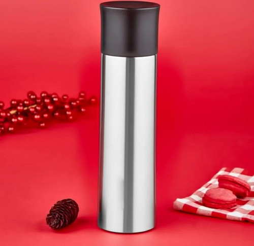 CKR-2057 Siyah 500 ML Bardaklı Paslanmaz Çelik Termos