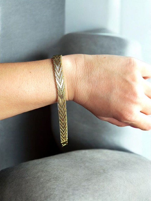 14K Gold Renkli Vip Seri Balık Sırtı Bileklik