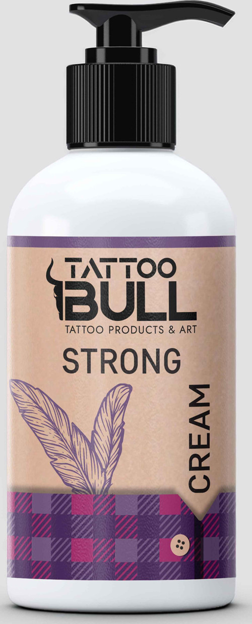 Bull Strong Premium Stencil Cream Dövme Transfer Kremi – Aloe Vera Özlü (240 ml)