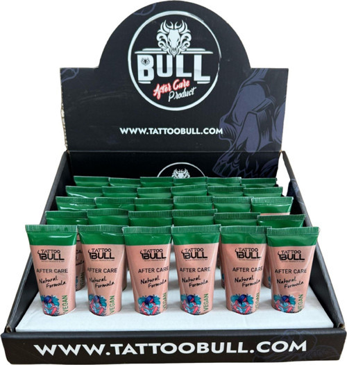 Bull Aftercare Vegan Dövme Bakım Kremi – Bitkisel Formül (30 ml × 30'lu Koli)