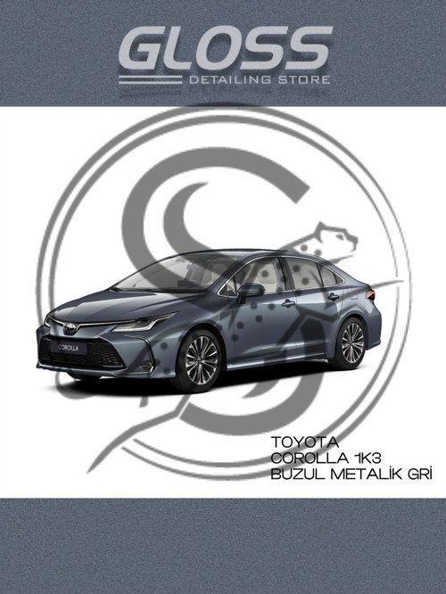 Toyota Corolla Buzul Metalik Gri 1K3 - Profesyonel Çizik Ve Taş Izi Giderici Rötuş Boyası 30Ml.