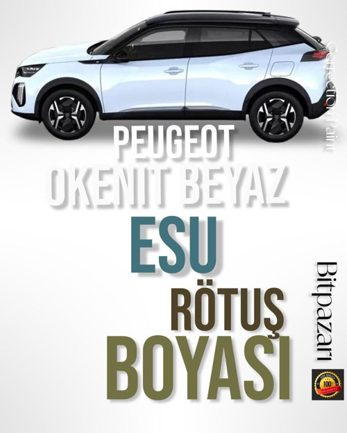 Peugeot 308/E308 Okenit Beyaz Esu - Profesyonel Çizik Ve Taş İzi Giderici Rötuş Boyası 20Ml.