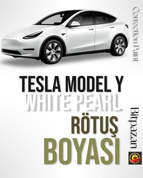 Tesla Model Y White Pearl (Sedefli Beyaz) Ppsw - Profesyonel Rötuş Boyası Çift Şişe 20/20Ml.
