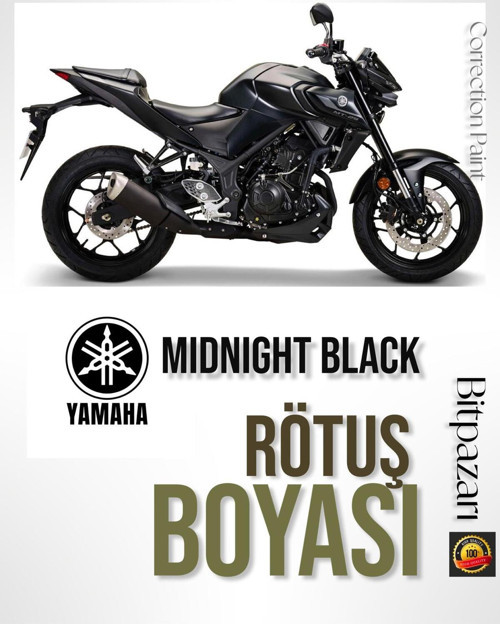 Yamaha Motor Grubu Midnight Black Metallik Smx Rötuş Boyası 25Ml.