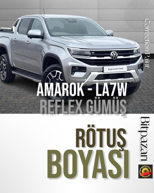 Vw Amarok Reflex Gümüş La7W Uyumlu Profesyonel Çizik Ve Taş İzi Giderici Rötuş Boyası 25Ml.