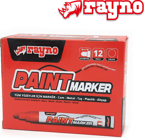 Paint Marker Kalem Kırmızı 12 Li - RYNPMK