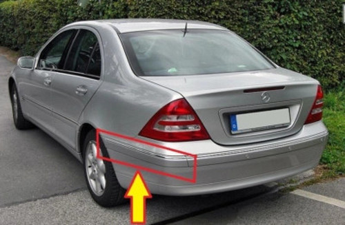 Mercedes C Class Arja Tampon Bandı Nikelaj Çıtalı Sol 2000-2005 (Oem No: A20388527219999)