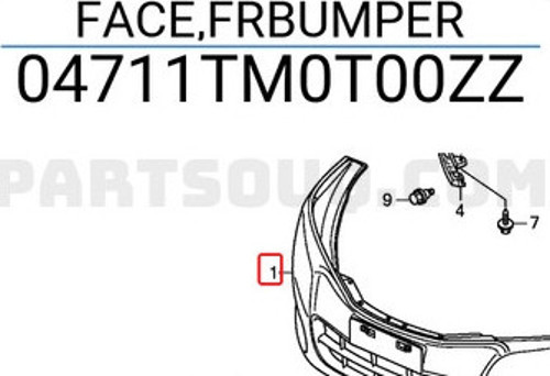 Honda City Ön Tampon 2009- (Oem No: 04711Tm0T00Zz)