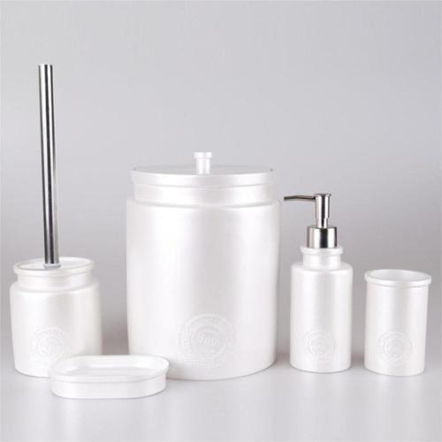 Stamp Sedef 5 Parça Polyester Banyo Seti