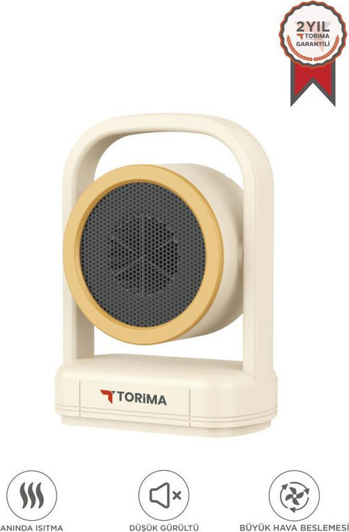 Mini Isıtıcı Fan | Taşınabilir Sessiz Hızlı Isıtma | 500W Kompakt Isıtıcı HT-100 Bej