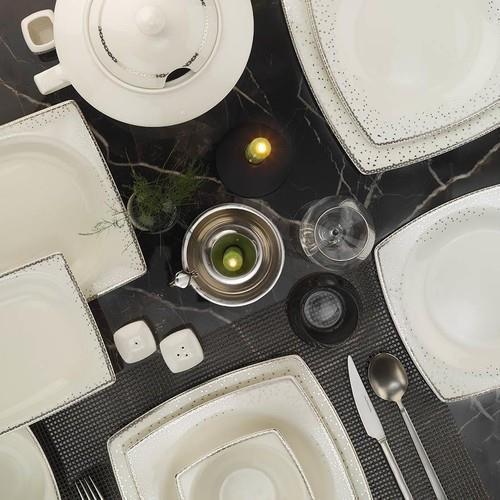 Bone Mare 62 Parça 1175020 Yemek Takımı Platin