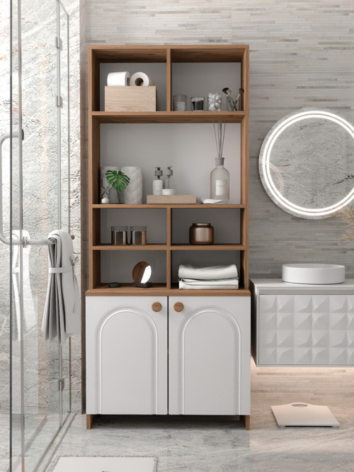 Bohem Çok Amaçlı Banyo Dolabı Mdf Kapak Beyaz