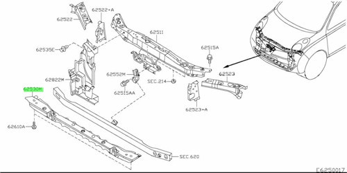 Nissan Micra Ön Panel Alt 2003-2005 (Oem No: 62530Ax620)