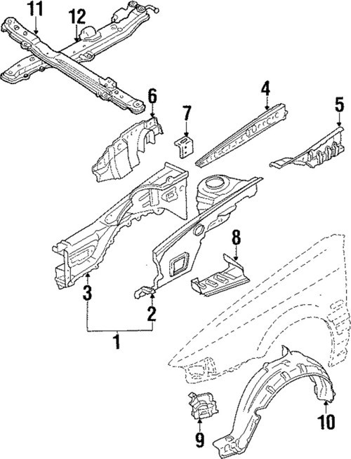 Mazda 626 Ön Çamurluk Davlumbazı Sağ 1988-1992 (Oem No: G211-56-130B)