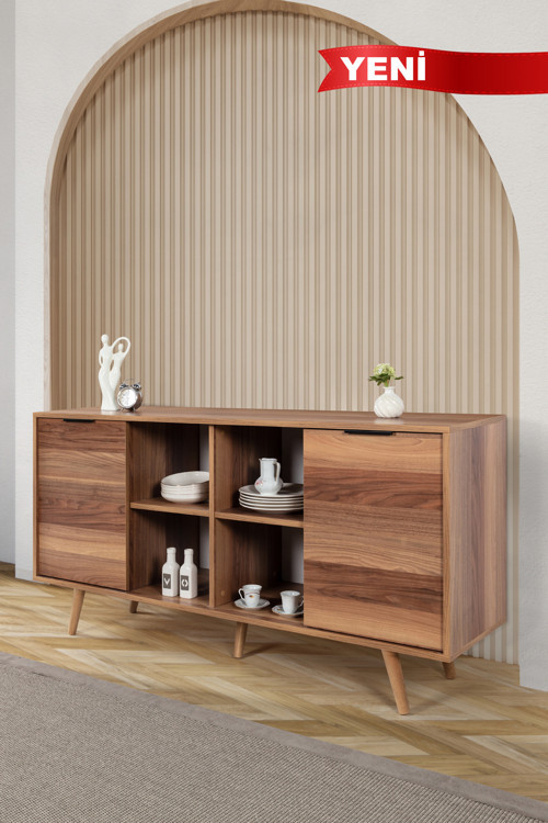 4620 Sina 160 Cm ( AHŞAP AYAKLI , METAL KULPLU ) Konsol ,Söğüt , Oturma Odası , Salon , Tv Ünitesi