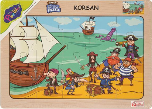 Ahşap Eğitici Puzzle Korsan ONY55