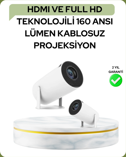 Ultra Pro Full Hd Ve 4K Destekli 130 İnç Projeksiyon Cihazı