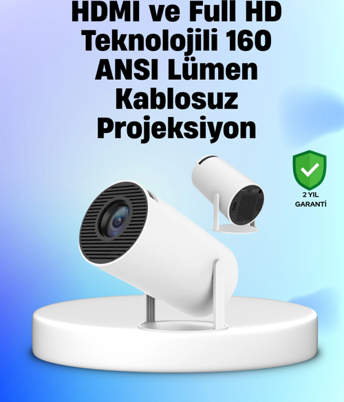 4K Uyumlu 130 İnç Full Hd Projeksiyon Cihazı Ve Kablosuz Aktarım Özelliği