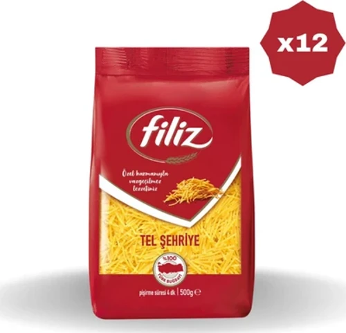 Tel Şehriye Makarna 500 gr - (12 Adet)