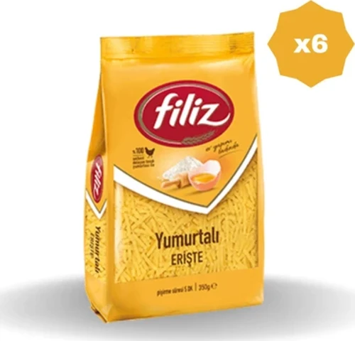 Yumurtalı Erişte Makarna 500 gr - (6 Adet)