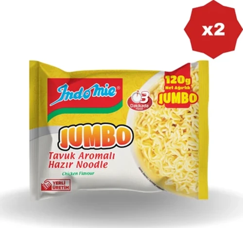 Jumbo Tavuk Aromalı Hazır Noodle 120 gr - (2 Adet)