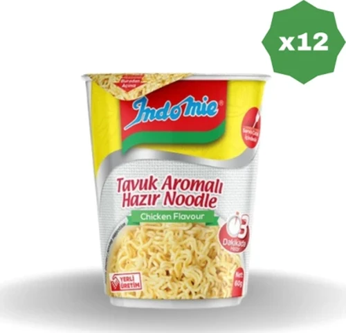 Tavuklu Noodle 60 gr Bardak - (12 Adet)