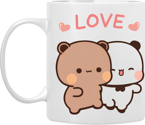 ' Love ' Bubu Dudu Porselen Kupa Bardak (Tekli)