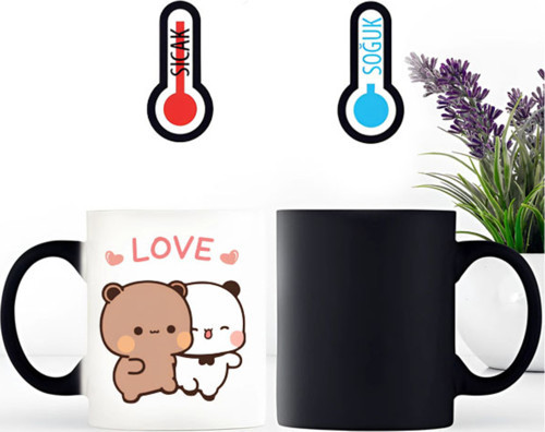 ' Love ' Bubu Dudu Porselen Kupa Bardak (Tekli)