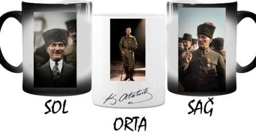 Mustafa Kemal Atatürk Porselen Kupa Bardağı