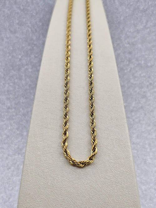 Burgu Zincir Gold Renk Çelik Kolye Standart Boy