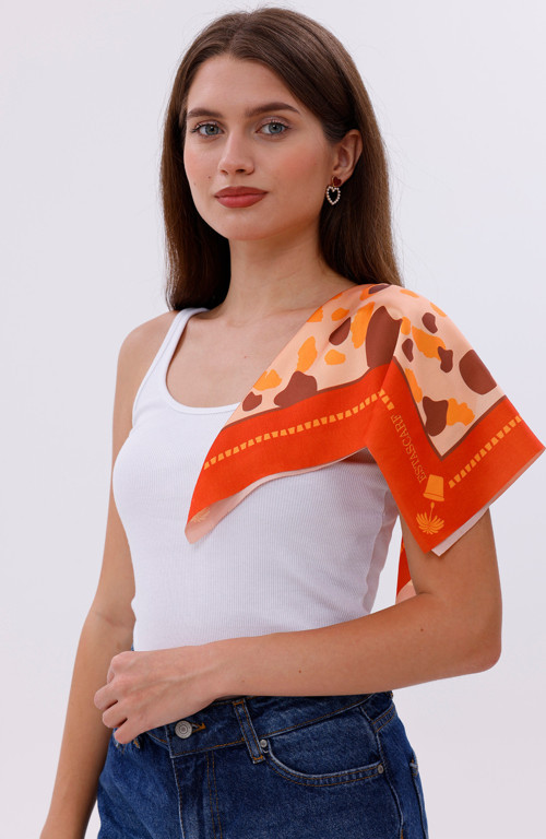 Turuncu Terrazzo - Berlin Model Fular Estascarf