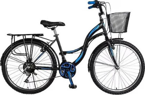 Kanyon 27.5 Jant Sepetli Bagajlı Çamurluklu Şehir Bisikleti Mavi / Siyah