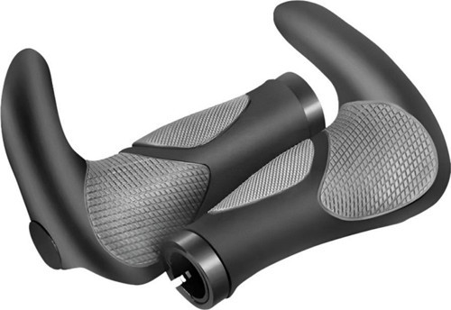 BRIVIGA - 135mm Siyah-Gri Alüminyum Bisiklet Gidon Ergonomik Elcik ( 1.Sınıf KALİTE )