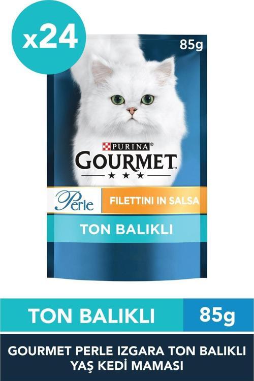 Perle Izgara Ton Balıklı Kedi Konserve Mama 85Gr x24 Adet