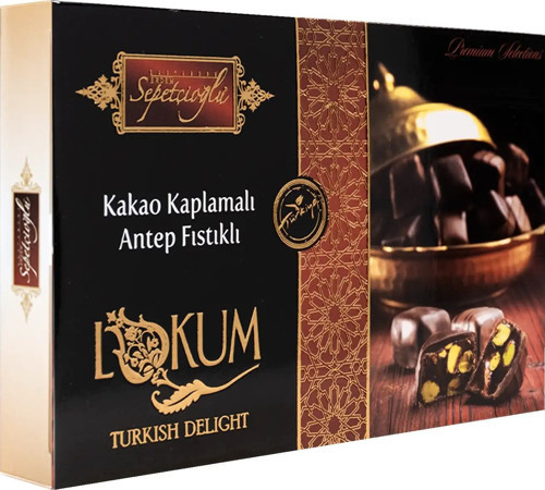 Kakao Kaplamalı Antep Fıstıklı Çifte Kavrulmuş Lokum 300G