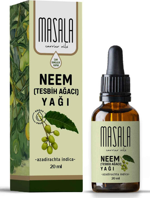 Tesbih Ağacı Yağı (Neem Yağı) 20 ml – %100 Saf ve Doğal Neem Carrier Oil, Soğuk Pres