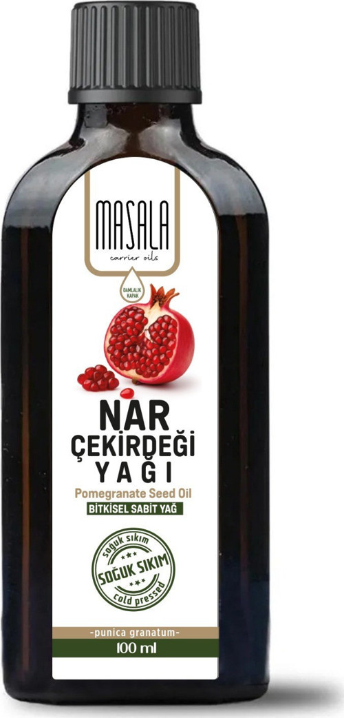 Nar Çekirdeği Yağı 100 ml – Saf Soğuk Pres Cam Şişe Nar Çekirdeği Yağı (Punica Granatum)