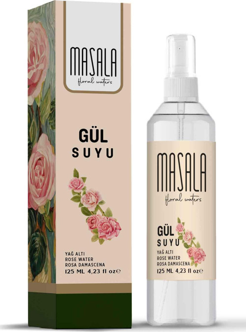 Saf Gül Suyu 125 ml – %100 Doğal Yağlı Hidrosol, Rose Water Tonic (Rosa Damascena)