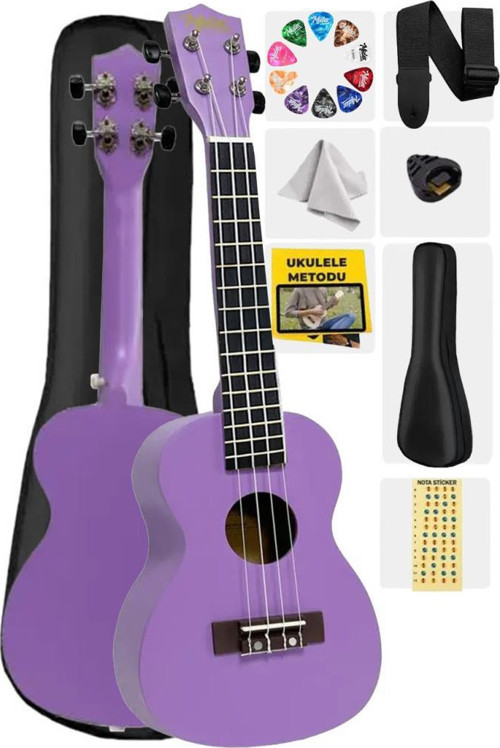 UKX-233PRP Mor Concert Ukulele (Askı Çanta Metod Pena)