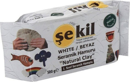 1.Kalite Seramik Kil Hamuru 500 Gr Beyaz