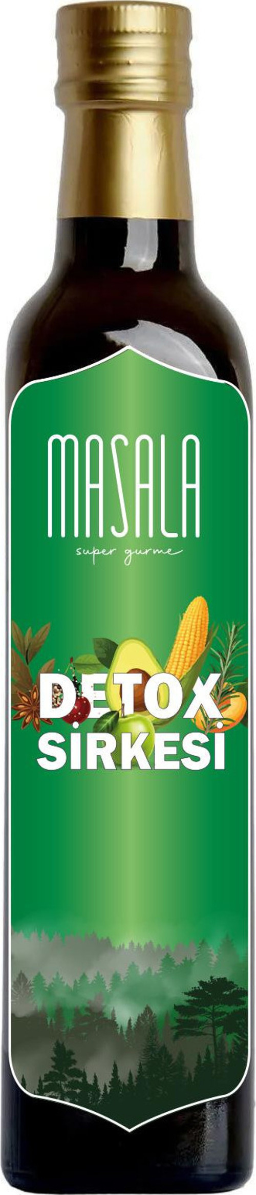 Sandalos Sakızlı Detoks Elma Sirkesi 500 ml (Kinoa-Kiraz Sapı-Avokado Yaprağı-Chia Tohumlu)