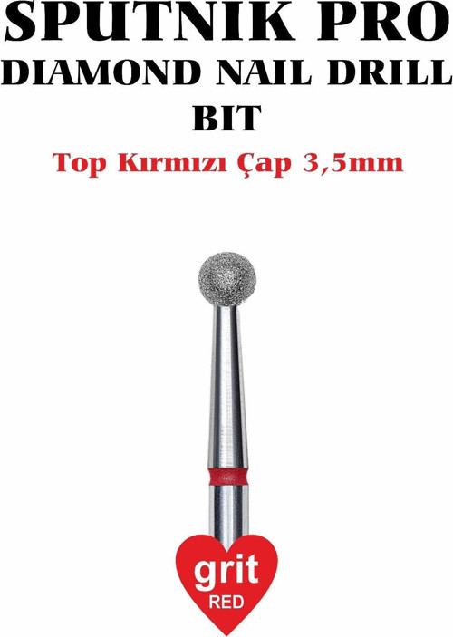 Elmas Top Freze Kırmızı Çap 3,5mm