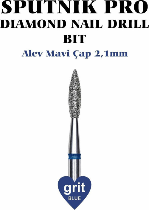 Elmas Alev Freze Mavi Çap 2,1mm