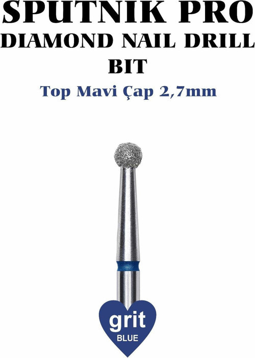 Elmas Top Freze Mavi Çap 2,7mm