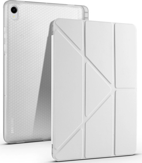 Galaxy Tab S11 Kılıf Zore Tri Folding Kalem Bölmeli Standlı Kılıf