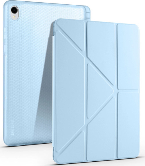 Galaxy Tab S11 Kılıf Zore Tri Folding Kalem Bölmeli Standlı Kılıf