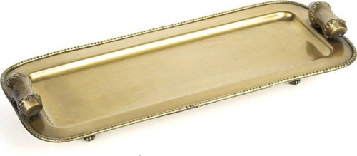 Bakır Antik Dikdörtgen Tepsi 36x15cm
